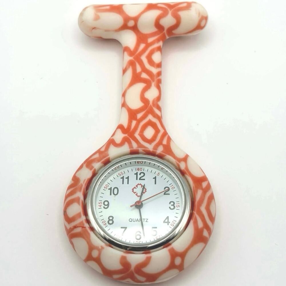Red & White Nurse Watch